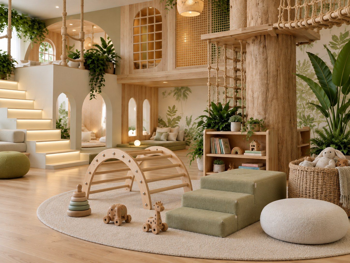 The free-play area